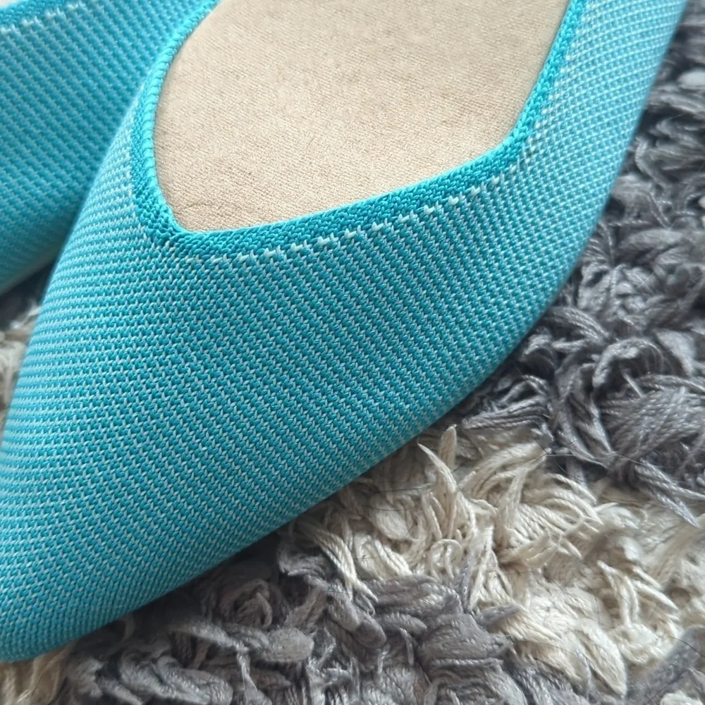 Rothy's Island Blue Pointed Toe Flat Size Women's 10
